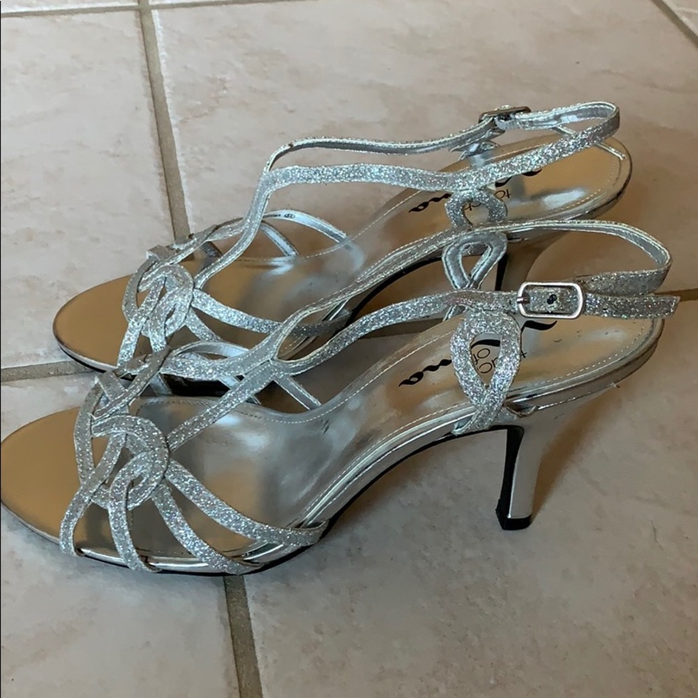 Silver High Heel Shoes